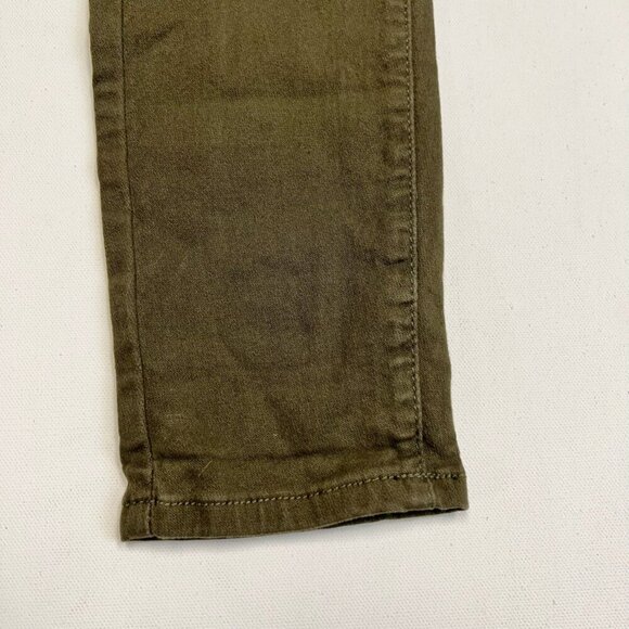 Peek A Boot Socks Womens Biker Moto Jeans Green Pull On Pockets Size Medium - Picture 8 of 10